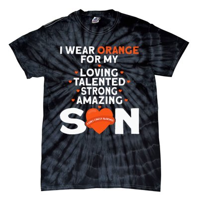 I Wear Orange For My Son Kidney Cancer Awareness Tie-Dye T-Shirt