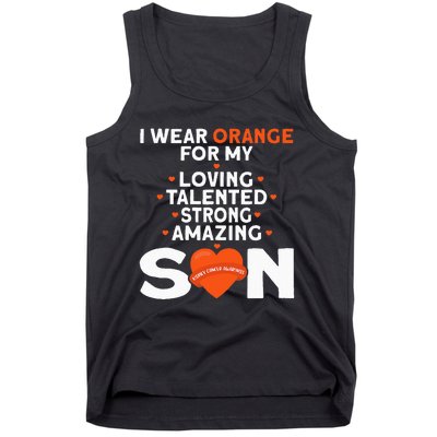 I Wear Orange For My Son Kidney Cancer Awareness Tank Top