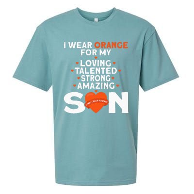 I Wear Orange For My Son Kidney Cancer Awareness Sueded Cloud Jersey T-Shirt