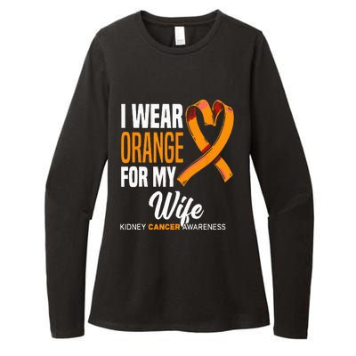 I Wear Orange For My Wife Kidney Cancer Awareness Womens CVC Long Sleeve Shirt