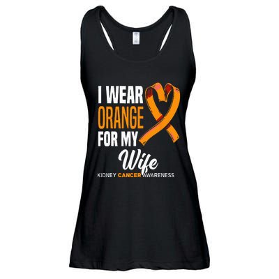 I Wear Orange For My Wife Kidney Cancer Awareness Ladies Essential Flowy Tank