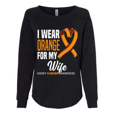 I Wear Orange For My Wife Kidney Cancer Awareness Womens California Wash Sweatshirt