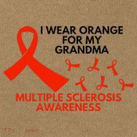 I Wear Orange For My Grandma Multiple Sclerosis Ms Awareness Cotton Canvas Backpack