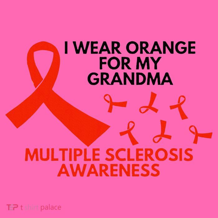 I Wear Orange For My Grandma Multiple Sclerosis Ms Awareness Stripe Pom Pom Beanie
