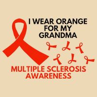 I Wear Orange For My Grandma Multiple Sclerosis Ms Awareness Zip Tote Bag