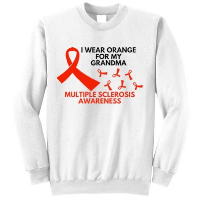 I Wear Orange For My Grandma Multiple Sclerosis Ms Awareness Sweatshirt