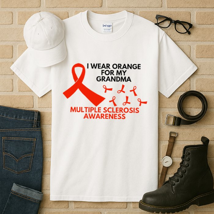 I Wear Orange For My Grandma Multiple Sclerosis Ms Awareness Tall T-Shirt