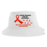 I Wear Orange For My Grandma Multiple Sclerosis Ms Awareness Sustainable Bucket Hat