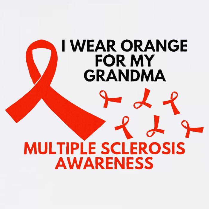 I Wear Orange For My Grandma Multiple Sclerosis Ms Awareness Button
