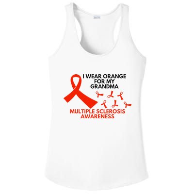 I Wear Orange For My Grandma Multiple Sclerosis Ms Awareness Ladies PosiCharge Competitor Racerback Tank
