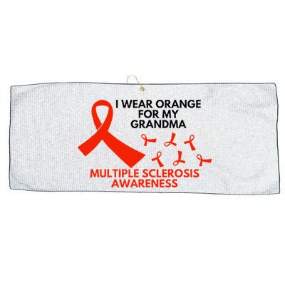I Wear Orange For My Grandma Multiple Sclerosis Ms Awareness Large Microfiber Waffle Golf Towel