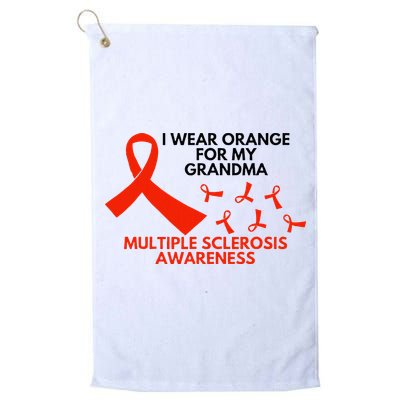 I Wear Orange For My Grandma Multiple Sclerosis Ms Awareness Golf Towel