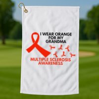 I Wear Orange For My Grandma Multiple Sclerosis Ms Awareness Golf Towel