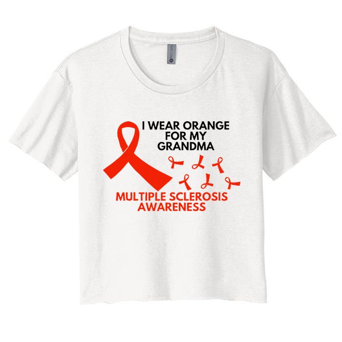 I Wear Orange For My Grandma Multiple Sclerosis Ms Awareness Crop Top