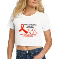 I Wear Orange For My Grandma Multiple Sclerosis Ms Awareness Crop Top