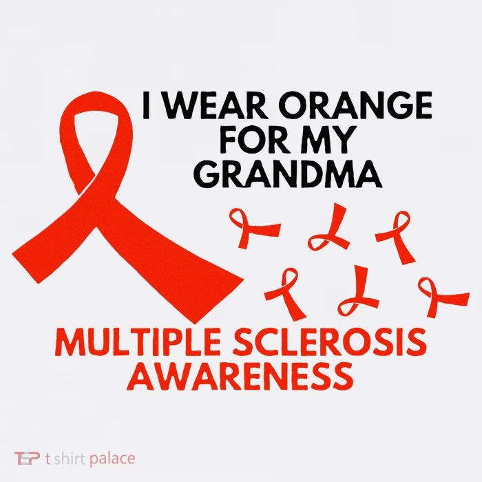 I Wear Orange For My Grandma Multiple Sclerosis Ms Awareness Short Acrylic Beanie