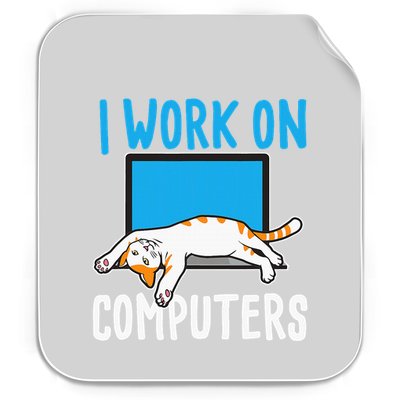 I Work On Computers Funny Cat Lover Kitten Kitty Permanent Decal Sticker