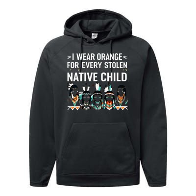 I Wear Orange For Every American Native Child Indian Pride Performance Fleece Hoodie