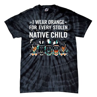 I Wear Orange For Every American Native Child Indian Pride Tie-Dye T-Shirt