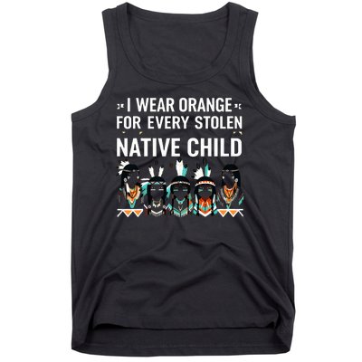 I Wear Orange For Every American Native Child Indian Pride Tank Top