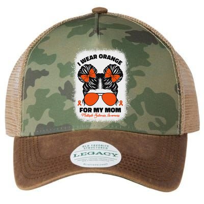 I Wear Orange For My Mom Ms Multiple Sclerosis Awareness Legacy Tie Dye Trucker Hat