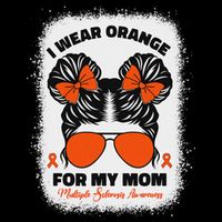 I Wear Orange For My Mom Ms Multiple Sclerosis Awareness City Backpack