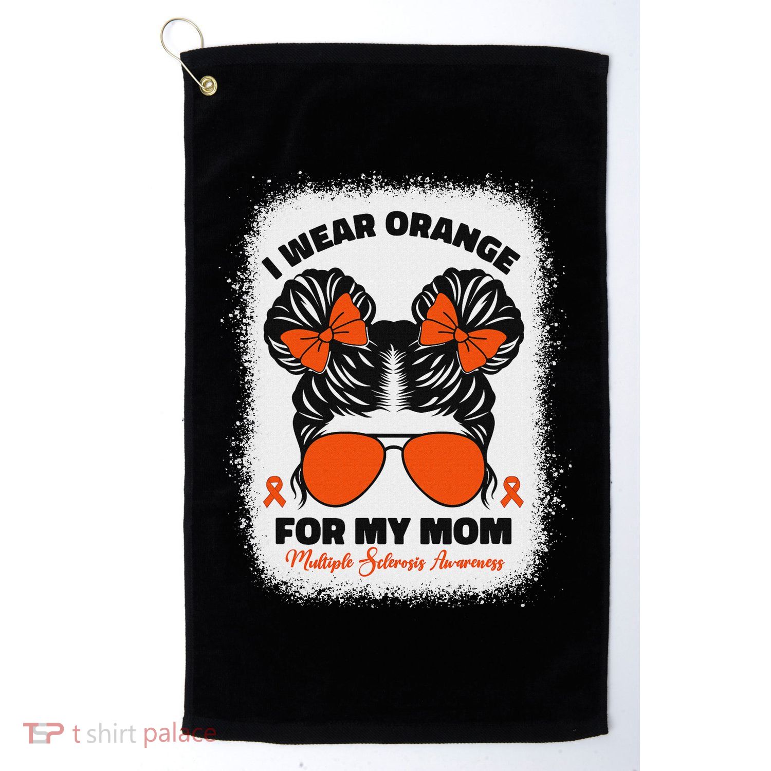 I Wear Orange For My Mom Ms Multiple Sclerosis Awareness Golf Towel