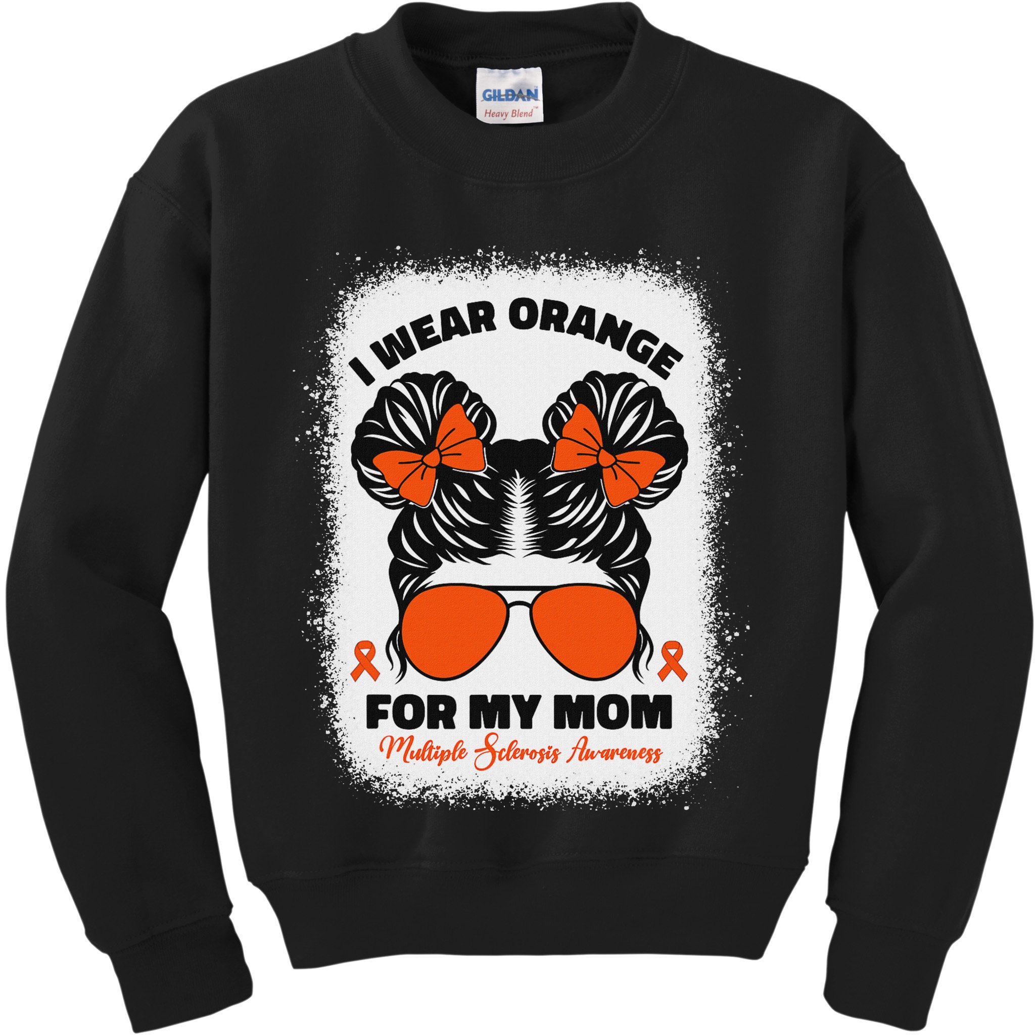 I Wear Orange For My Mom Ms Multiple Sclerosis Awareness Kids Sweatshirt