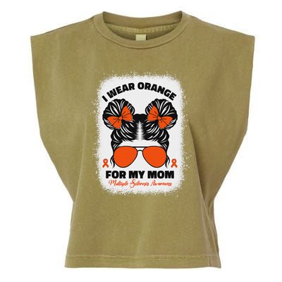 I Wear Orange For My Mom Ms Multiple Sclerosis Awareness Garment-Dyed Women's Muscle Tee