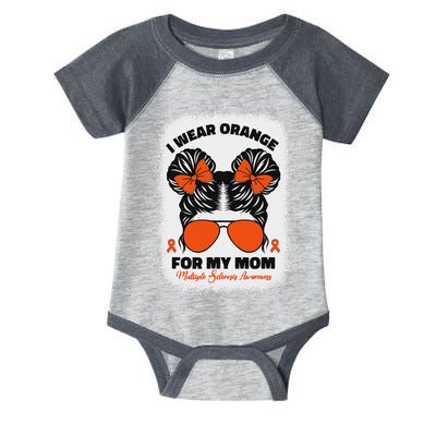 I Wear Orange For My Mom Ms Multiple Sclerosis Awareness Infant Baby Jersey Bodysuit
