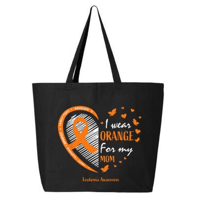I Wear Orange For My Mom Leukemia Awareness 25L Jumbo Tote