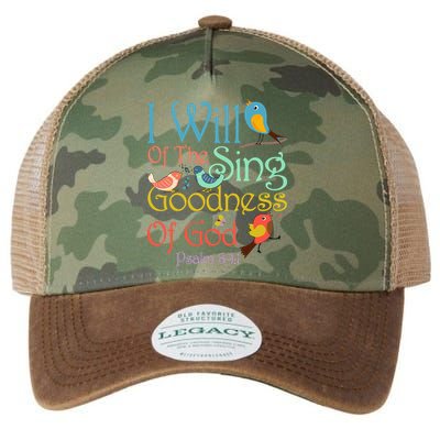 I Will Of The Sing Of The Goodness Ofgod Christian Bird Legacy Tie Dye Trucker Hat