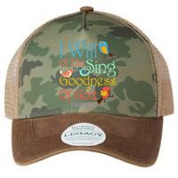 I Will Of The Sing Of The Goodness Ofgod Christian Bird Legacy Tie Dye Trucker Hat