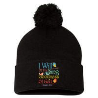 I Will Of The Sing Of The Goodness Ofgod Christian Bird Pom Pom 12in Knit Beanie