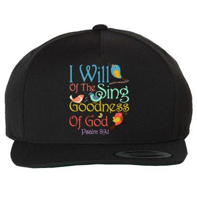 I Will Of The Sing Of The Goodness Ofgod Christian Bird Wool Snapback Cap
