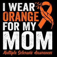 I Wear Orange For My Mom Multiple Sclerosis Awareness Gift Doggie Tank