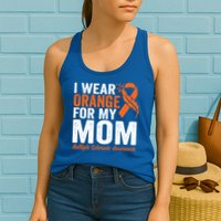 I Wear Orange For My Mom Multiple Sclerosis Awareness Gift Womens Tank Top
