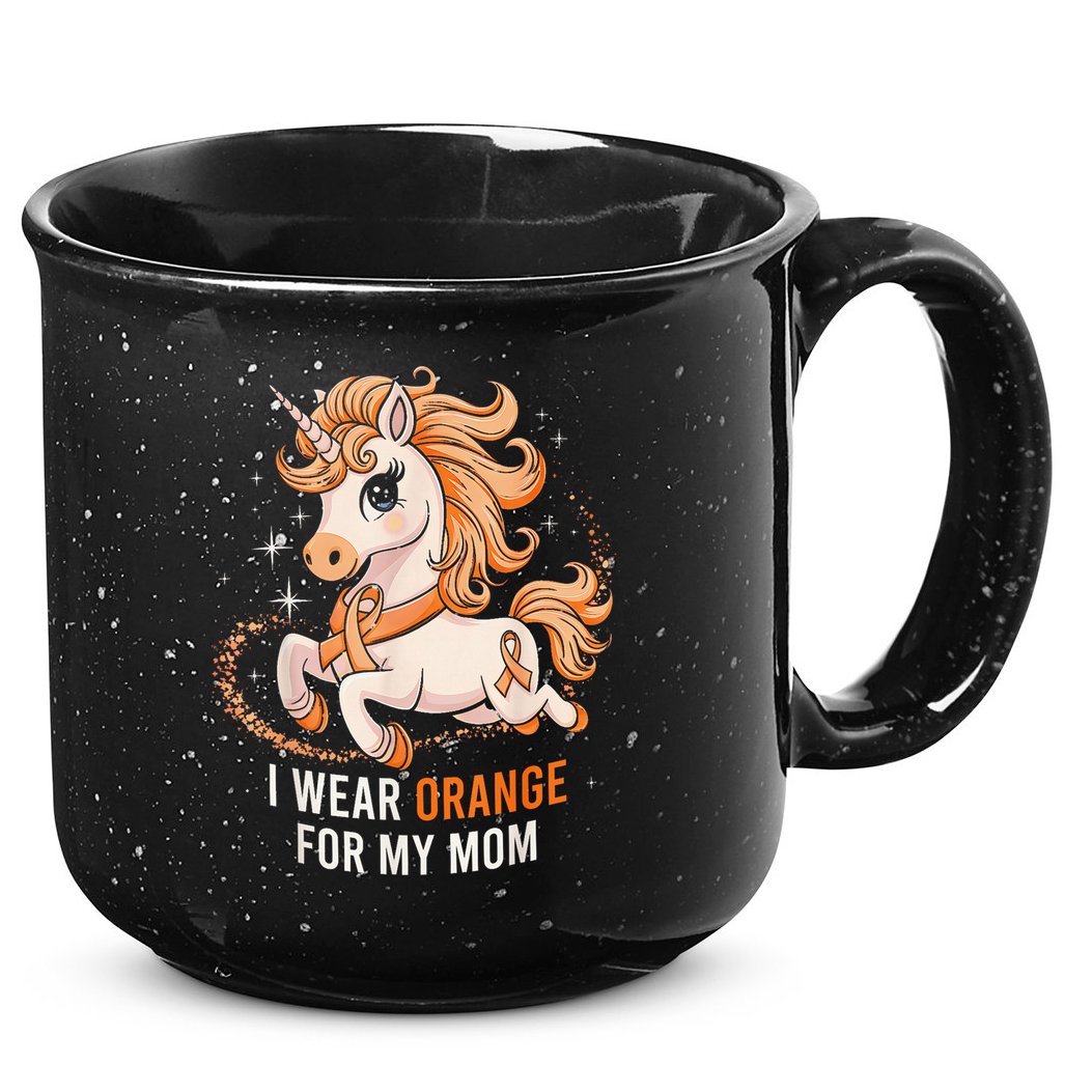 I Wear Orange For My Mom Unicorn MS Awareness 15oz Campfire Ceramic Mug