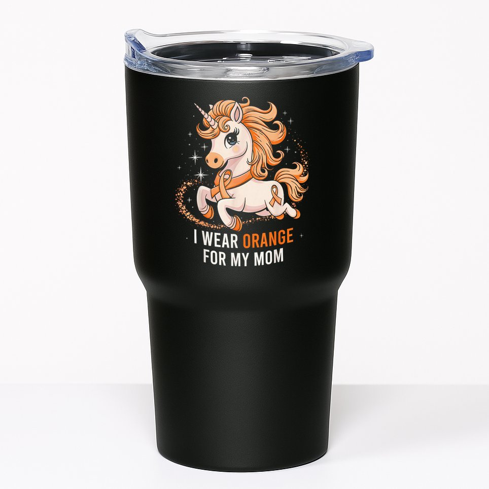 I Wear Orange For My Mom Unicorn MS Awareness Tumbler