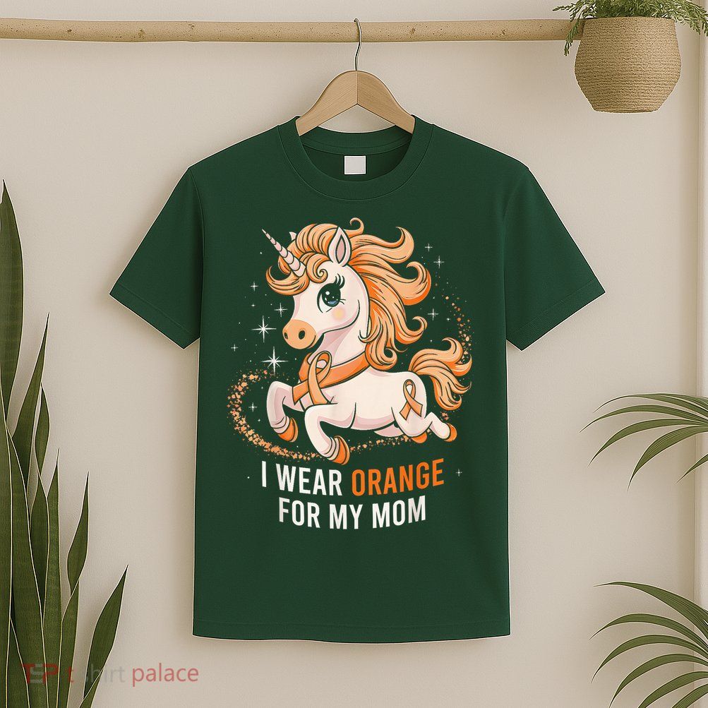 I Wear Orange For My Mom Unicorn MS Awareness T-Shirt