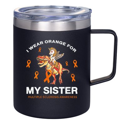I Wear Orange For My Sister Multiple Sclerosis Awareness 12oz Stainless Steel Coffee Mug
