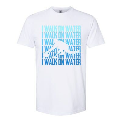 I Walk On Water Curling Cute Gift Softstyle® CVC T-Shirt