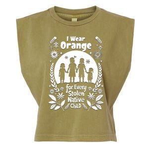 I Wear Orange For Every American Native Child Indian Pride Garment-Dyed Women's Muscle Tee