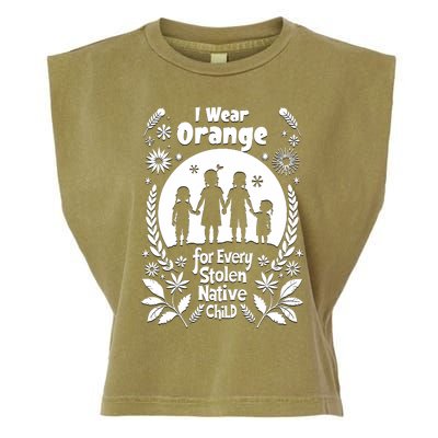 I Wear Orange For Every American Native Child Indian Pride Garment-Dyed Women's Muscle Tee