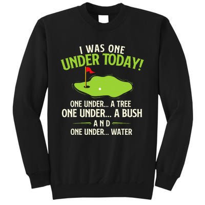 I Was One Under Today Golfer Golf Lover Golfing Sweatshirt