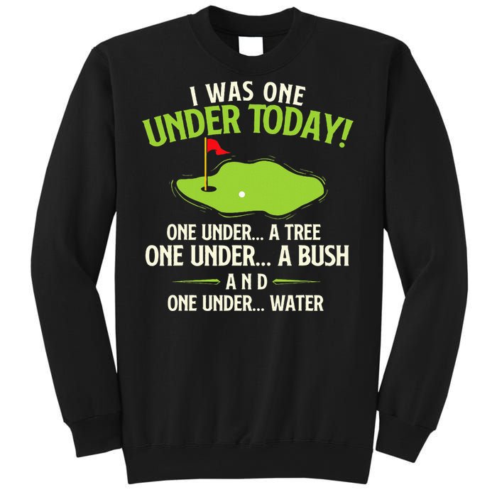 I Was One Under Today Golfer Golf Lover Golfing Sweatshirt