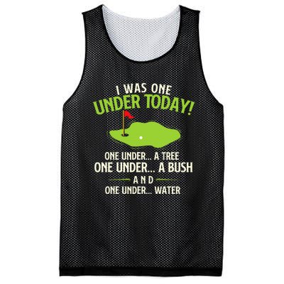 I Was One Under Today Golfer Golf Lover Golfing Mesh Reversible Basketball Jersey Tank