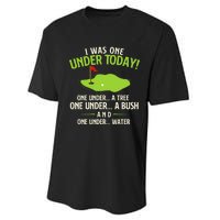 I Was One Under Today Golfer Golf Lover Golfing Performance Sprint T-Shirt