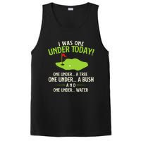 I Was One Under Today Golfer Golf Lover Golfing PosiCharge Competitor Tank