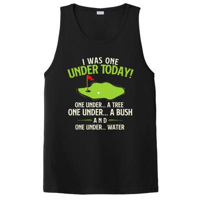 I Was One Under Today Golfer Golf Lover Golfing PosiCharge Competitor Tank